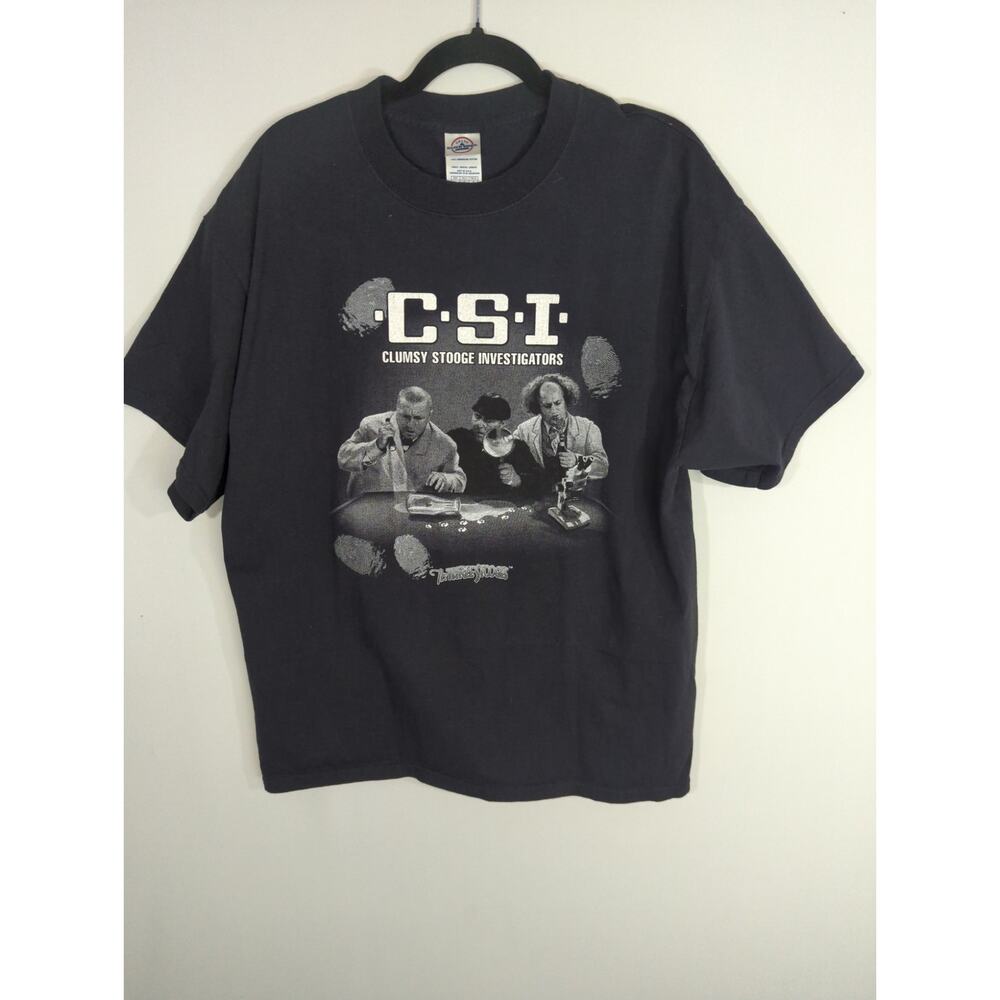 Delta Magnum Weight Preshrunk Cotton CSI Tee -‎ Size L - Black Graphic Classic